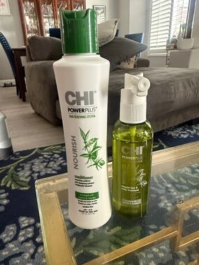 CHI PowerPlus Nourish Conditioner & Vitamin Hair & Scalp Treatment Spray Set